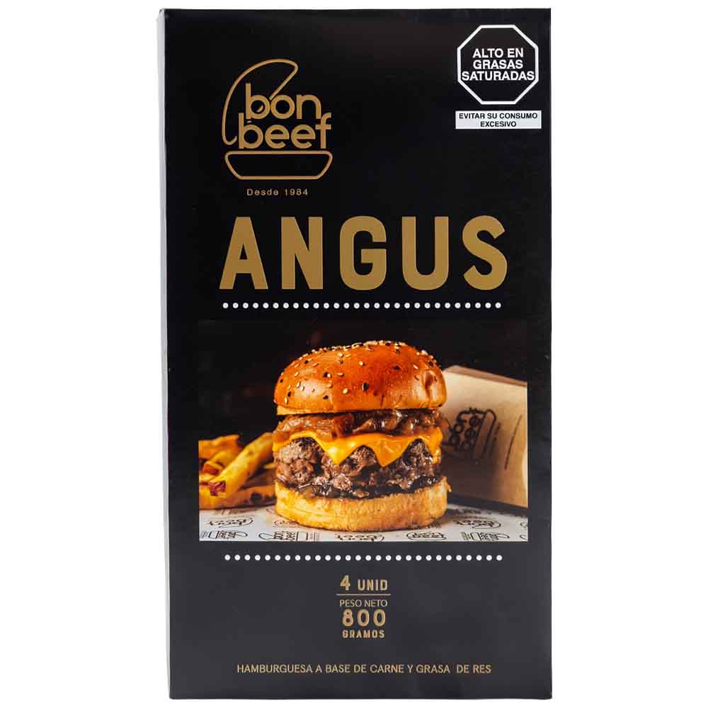 Hamburguesa de Carne BON BEEF Angus Caja 4un