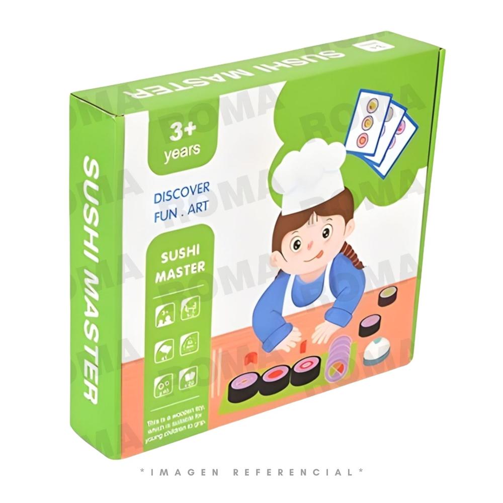 JUEGO DE COMIDA JAPONESA SUSHI MADERA
