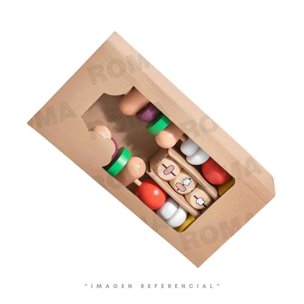 JUEGO DE SECUENCIA BROCHETAS DE MADERA