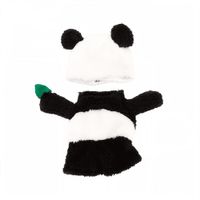 DISFRAZ PANDA PARA PERROS TALLA L FELPA SUAVE BLANCO NEGRO