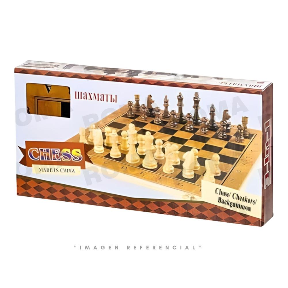 AJEDREZ DE MADERA MEDIANO- JUEGO DIDÁCTICO