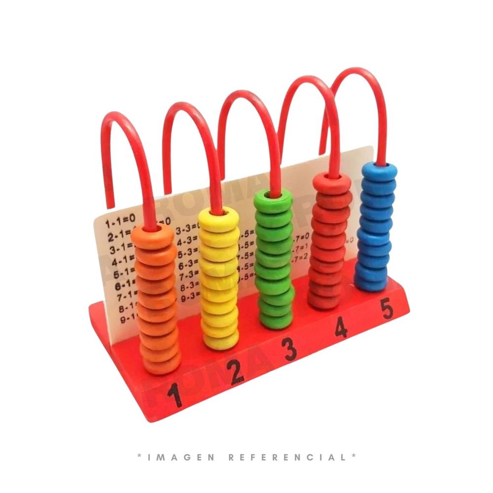 ABACO DE MADERA X5 - JUEGO DIDÁCTICO