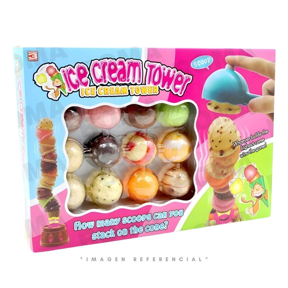 JUEGO TORRE DE EQUILIBRIO DE HELADOS -