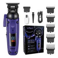 Trimmer Profesional Para Barbería Con Cabezal Ajustable Y Cuchillas Cerámicas Violeta