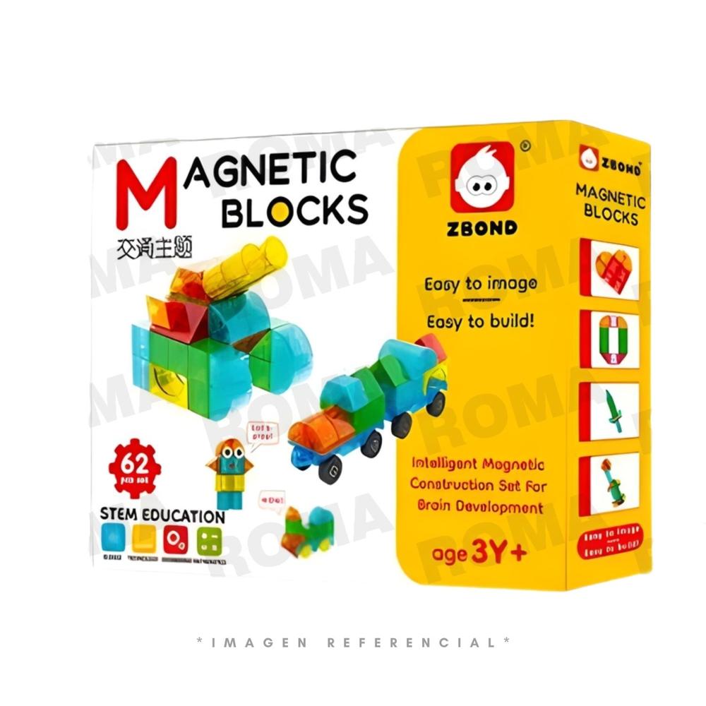 BLOQUES DE CONSTRUCCION MAGNETICOS 62 PIEZAS