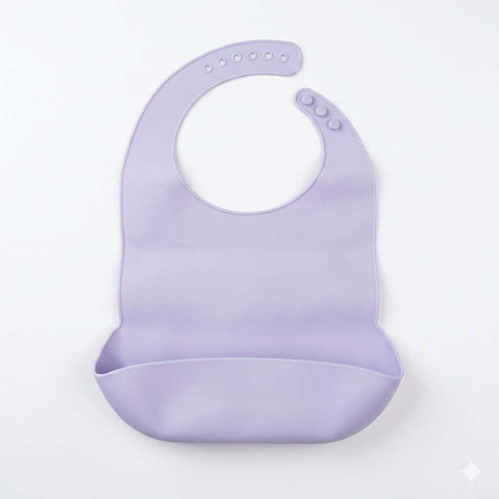 Babero Grande de Silicona para Adulto Lila