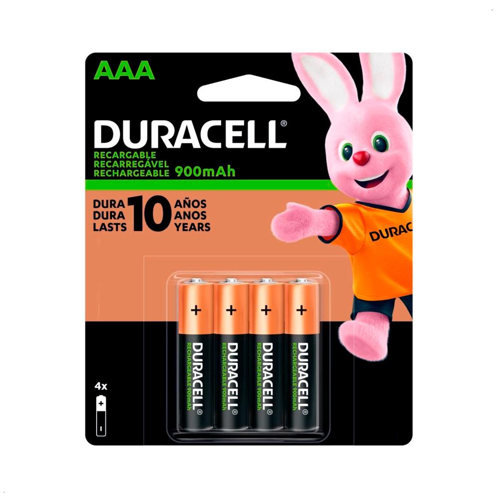 Pilas Duracell Recargables AAA 900mah X4 Und