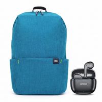 LENOVO AUDIFONO BT TA120 NEGRO Y XIAOMI MI CASUAL DAYPACK AZUL BRILLANTE