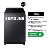 Lavadora Samsung 19KG carga superior WA40F19E7CPEGris Grafito