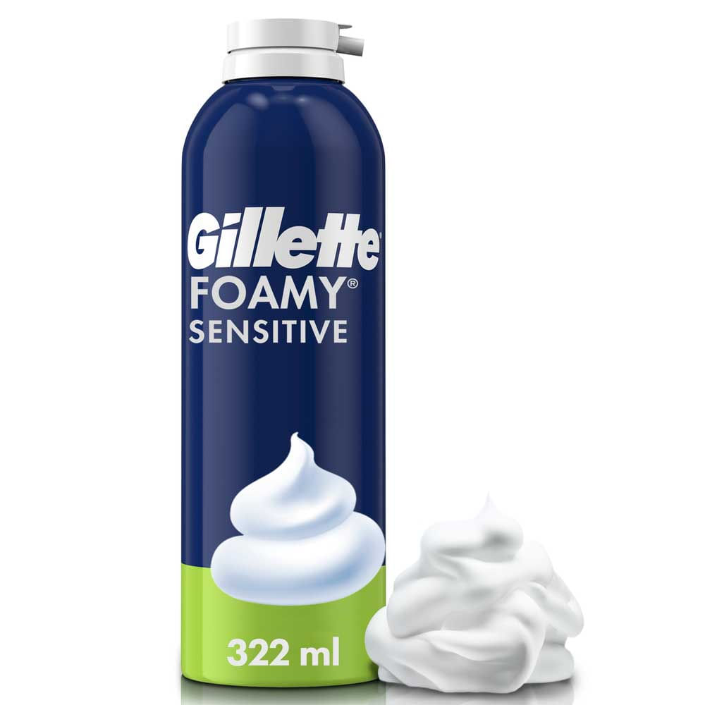 Espuma de Afeitar GILLETTE Foamy Sensitive Ideal de Piel Sensible Frasco 322mL