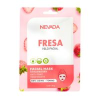 Mascarilla Velo Facial Nevada Anti-Edad y Tonificante de Fresa - Caja x 10 unid