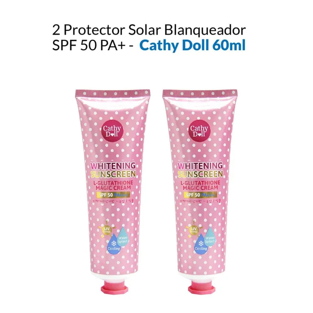 Bloqueador Aclarante Cathy Doll L-Glutathione Magic Cream 60ml Pack x2