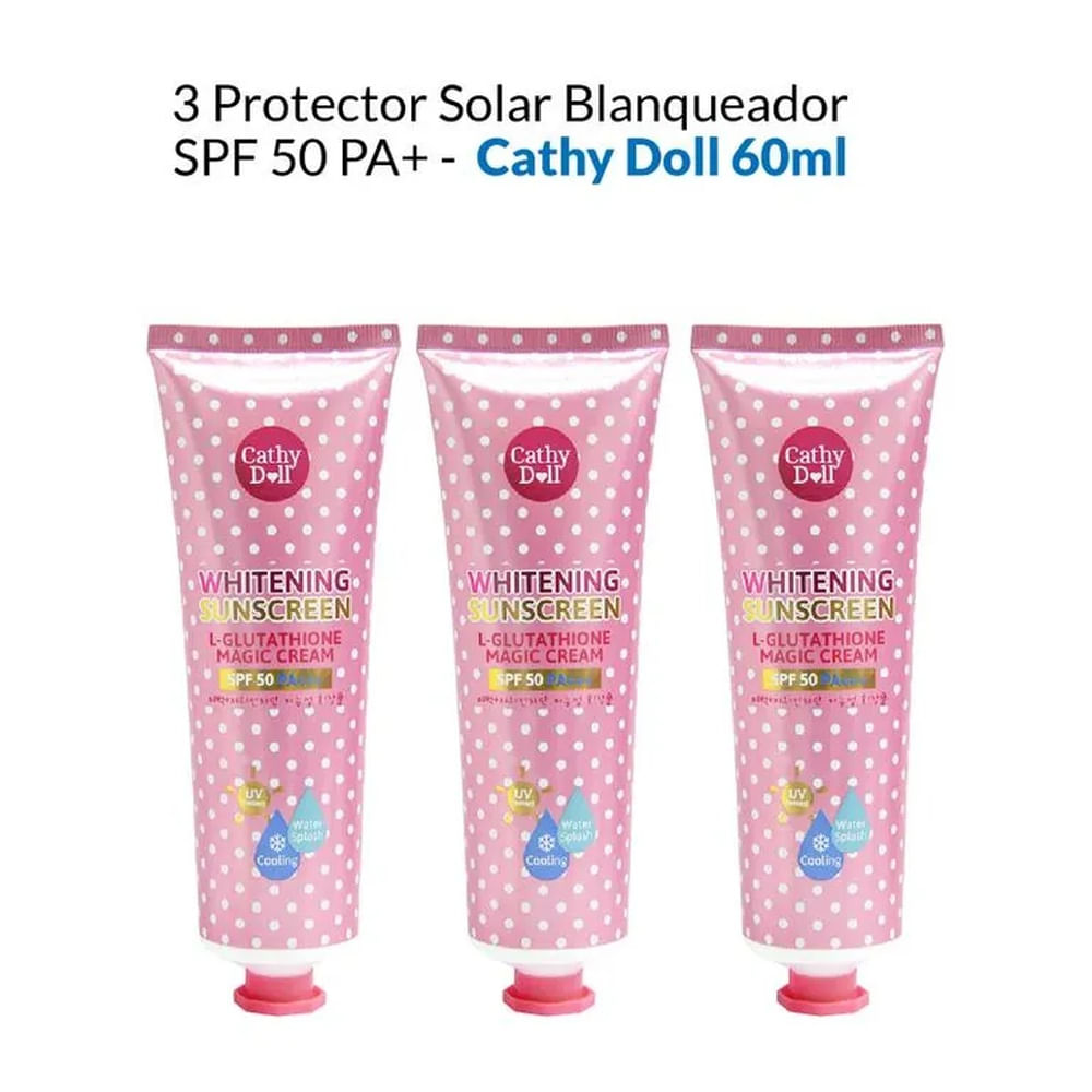 Cathy Doll L-Glutathione Magic Cream 60 ML Bloqueador Aclarante Pack x 3