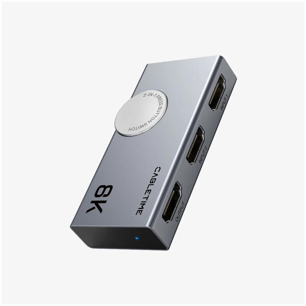 CABLETIME Switch HDMI Bidireccional 2 en 1 8K60Hz 4K120Hz HDMI 2.1 CP34G