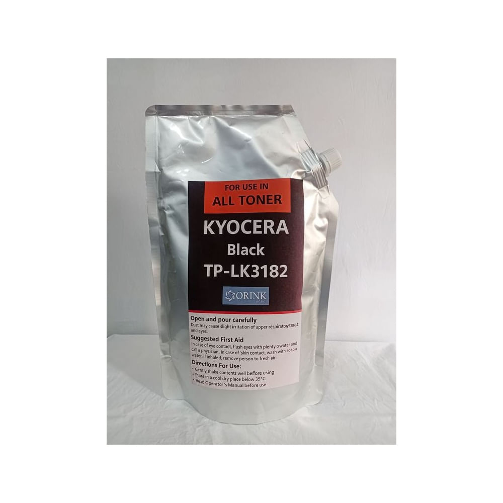 Polvo de Tóner Compatible Orink LK3182 1Kg para Kyocera Recarga TK-3182 TK-3190 Hasta 20000 Páginas