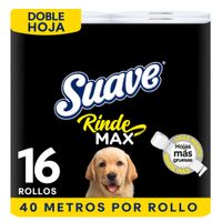 Papel Higiénico SUAVE RindeMax Doble Hoja Paquete 16un