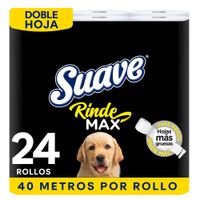Papel Higiénico SUAVE RindeMax Doble Hoja Paquete 24un