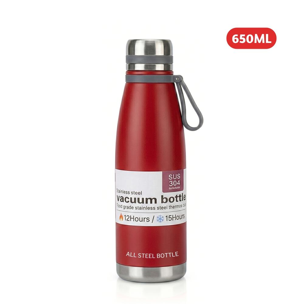 Termo Tomatodo De 650 ML Acero Inoxidable Color Rojo