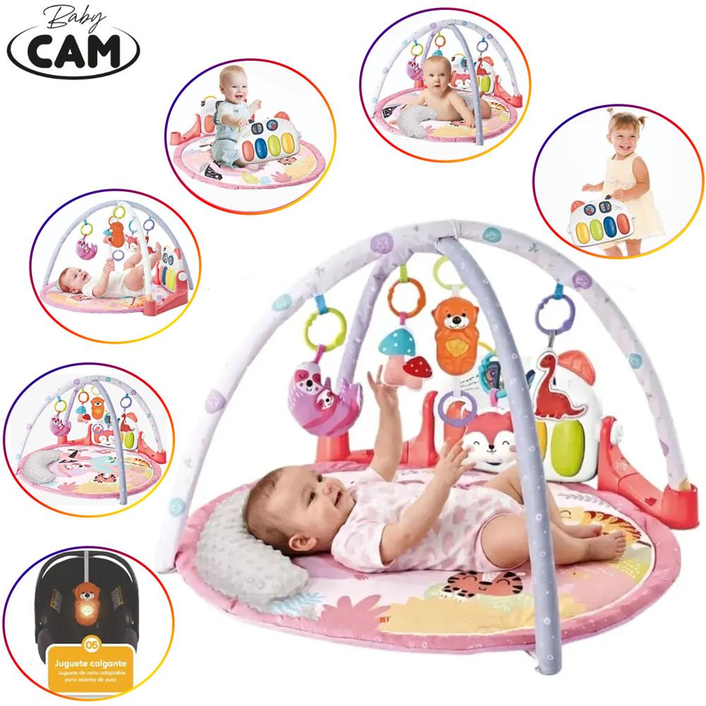 Gimnasio Piano Musical Baby Cam 7 en 1 Pink