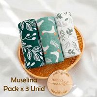 Manta Muselina para Bebé Bambú y Algodón Pack x 3 Unidades SMT65