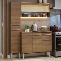 Mueble de Cocina Integral Emilly 137 cm - Marrón 09