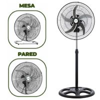 ventilador 3 en 1 mesa- pared- pedestal T-ICE 75 watts de 3 aspas