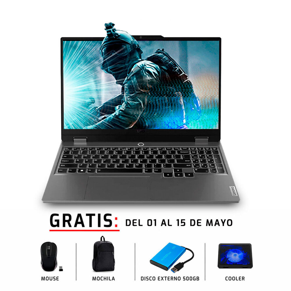 Laptop Lenovo LOQ 15IAX9 15.6'' Core i5 12450HX 32GB DDR5 500GB RTX3050 6GB
