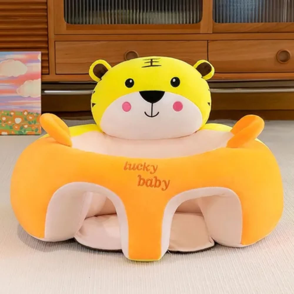 Asiento Cojín de Tigre Lucky Baby Amarillo con Naranja