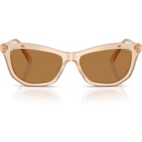SWAROVSKI MONTURA SK6057 56 MM MUJER | TRANSPARENT BEIGE/BRONZE