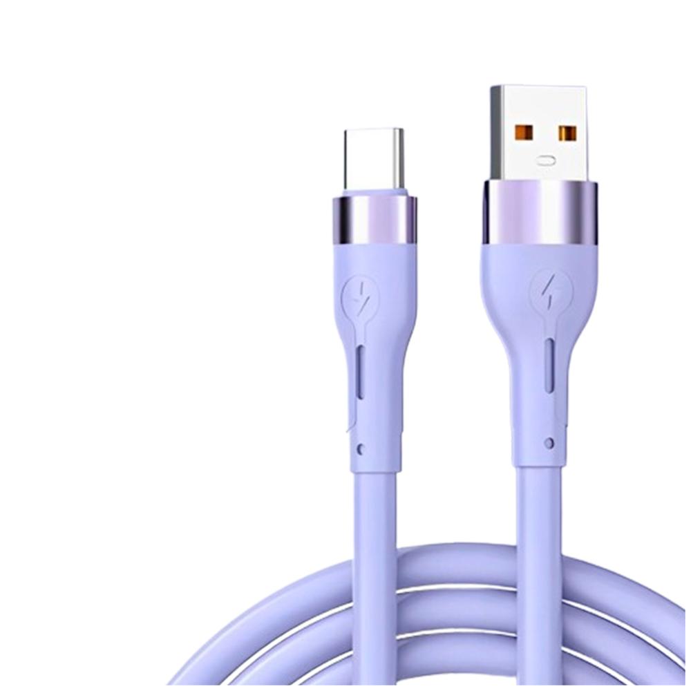 Cable Carga Rápida BC-019t Tipo USB-C de 120cm Morado