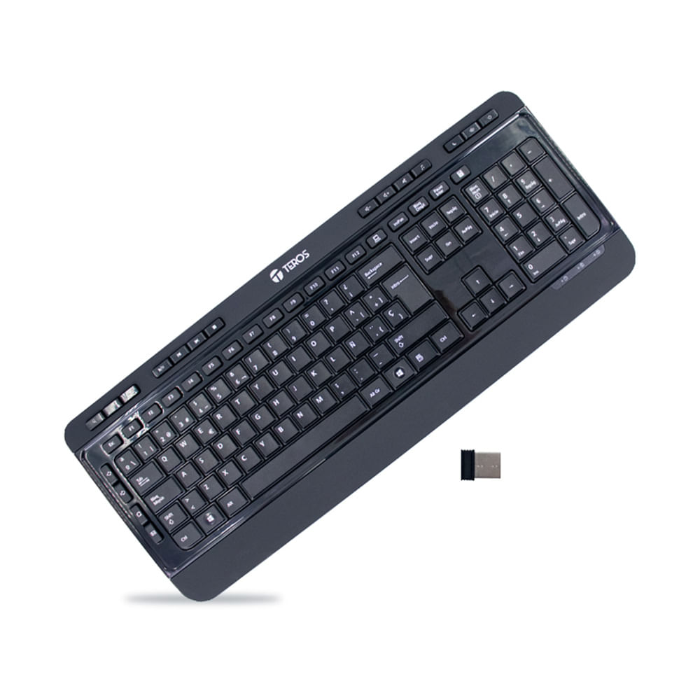Teclado Inalámbrico Teros TE-4074CS 2.4GHz USB Negro Compacto
