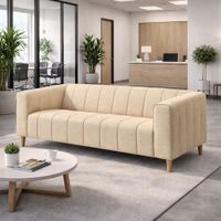 Sofá Dos Cuerpos Velaris Beige Antifluido y Obsequio