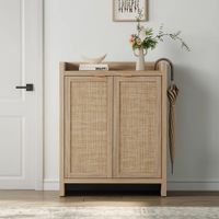 Zapatera Nórdica Ofelia Rovere 2 Puertas con Ratán RyR Muebles