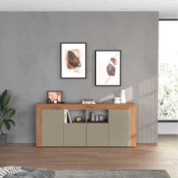APARADOR CANDRE 4 PUERTAS 2 ESTANTES ROBLE AGAVE 200CM