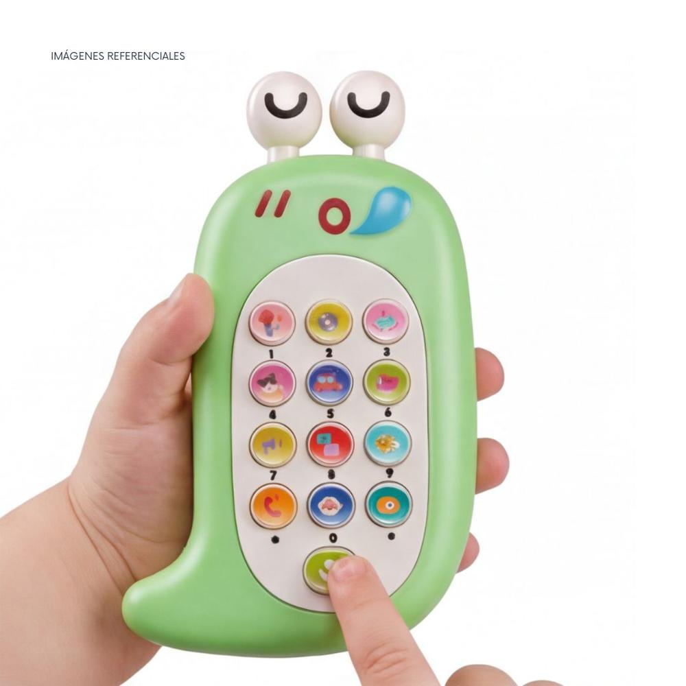 Juguete Celular Musical Interactivo en forma de Caracol para Bebé - Verde