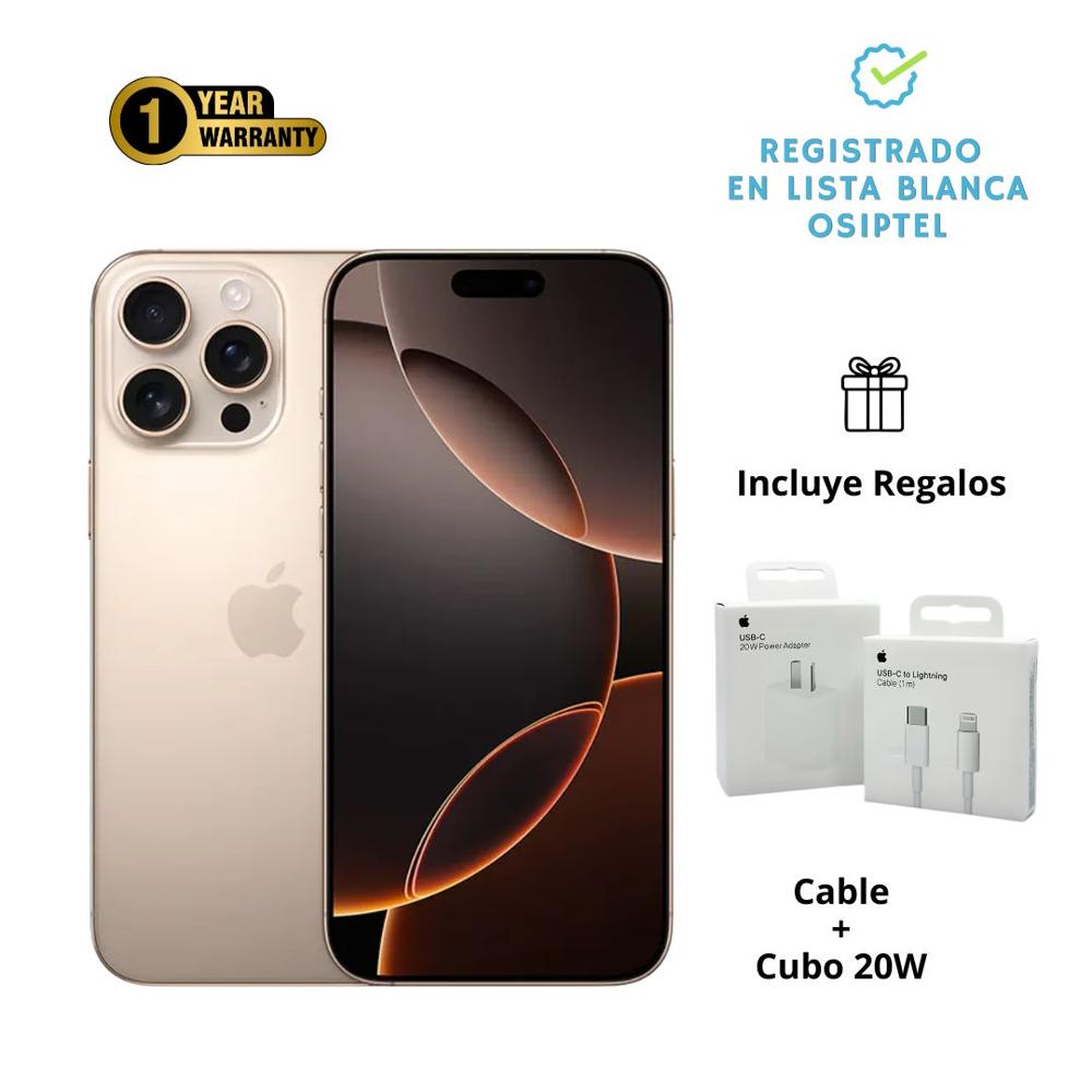 IPhone 16 Pro Max 256gb Desert Titanium Condición OPEN BOX A3084 - Batería 100