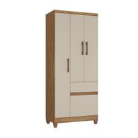 Ropero Aruba 4 Puertas 1 Cajón MDP Acacia/natura Off White