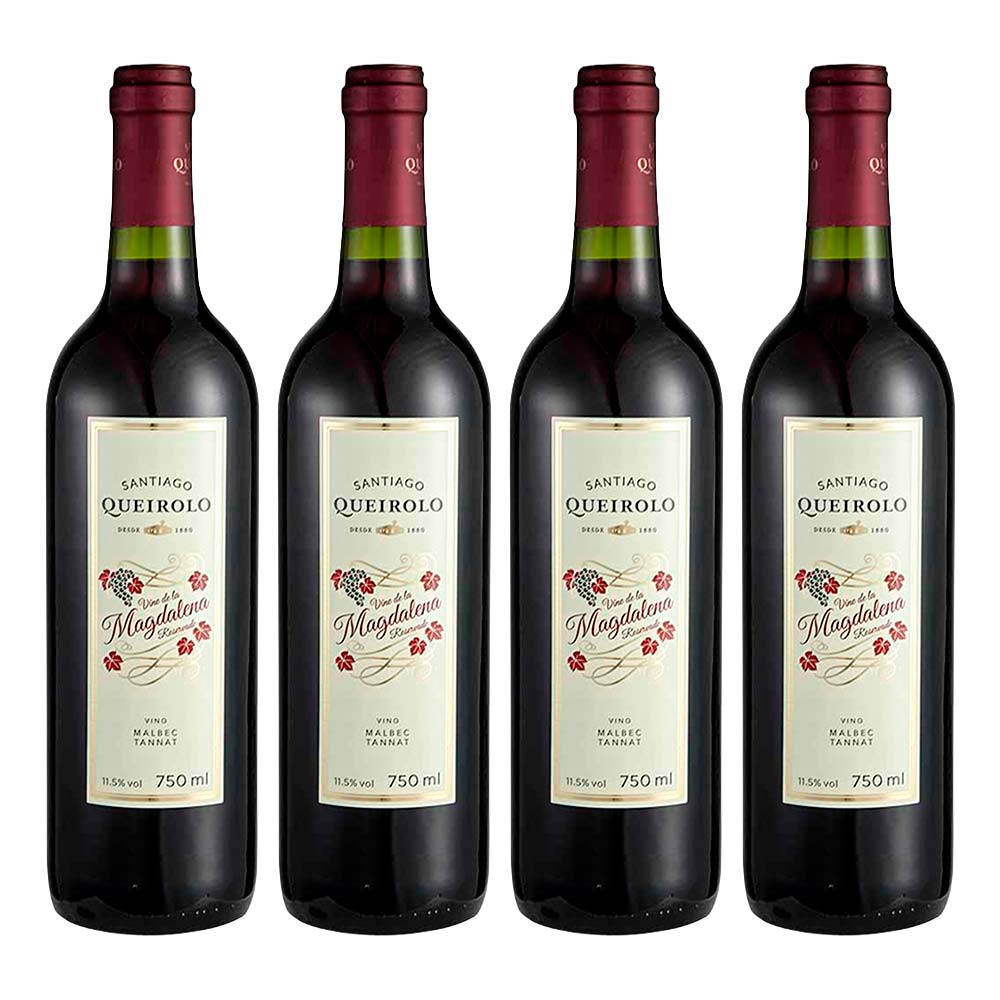 Pack Vino Tinto SANTIAGO QUEIROLO Magdalena Malbec Tannat Pack 750ml x 2un