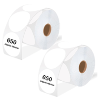 Rollo 650 Etiqueta Termica Adhesiva Circular D5cm Pack 2 Rollos