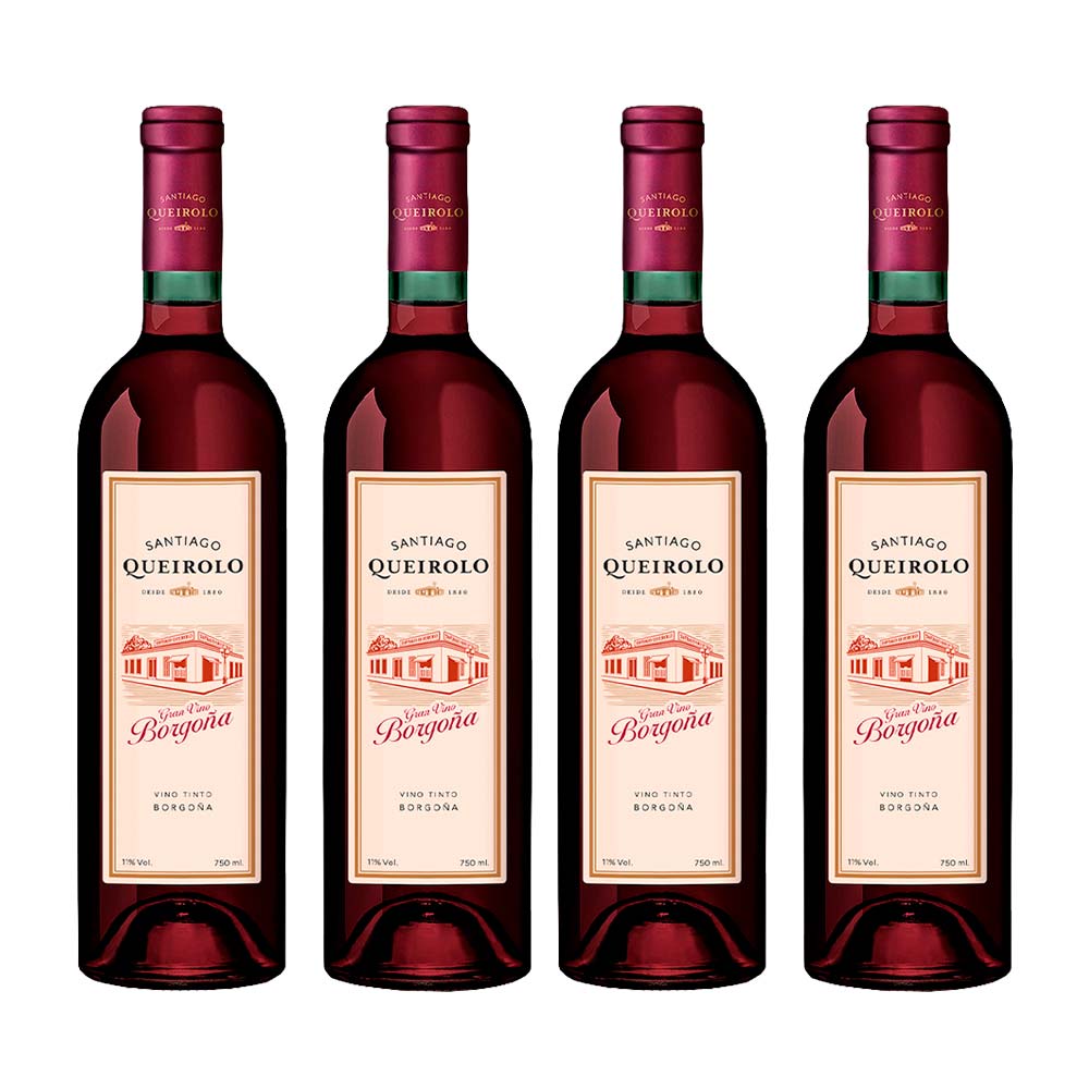 Pack Vino Tinto SANTIAGO QUEIROLO Borgoña Semiseco Botella 750ml x 2un