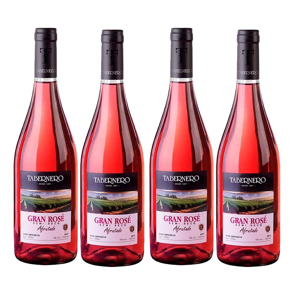 Pack Vino Rosé TABERNERO Gran Rosé Semi Seco Botella 750ml x 2un