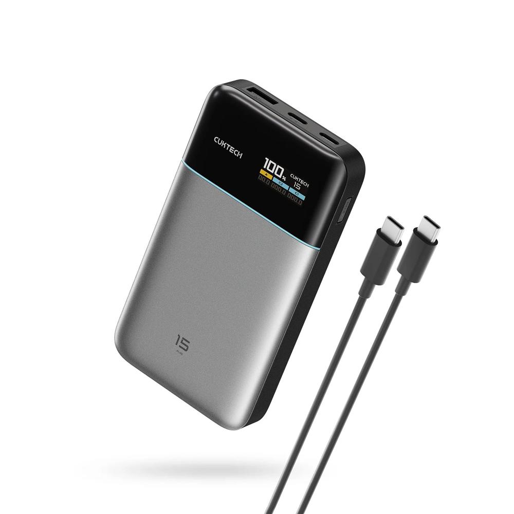 Power Bank Cuktech PB150S Air 100W 15000mAh Carga Rápida Silver Gray