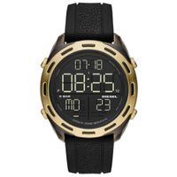 Reloj Diesel Crusher DZ1901 Cronómetro Alarma Luz de Fondo Correa Silicona Negro