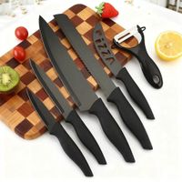SET DE CUCHILLOS 6 PIEZAS INCLUYE PELADOR