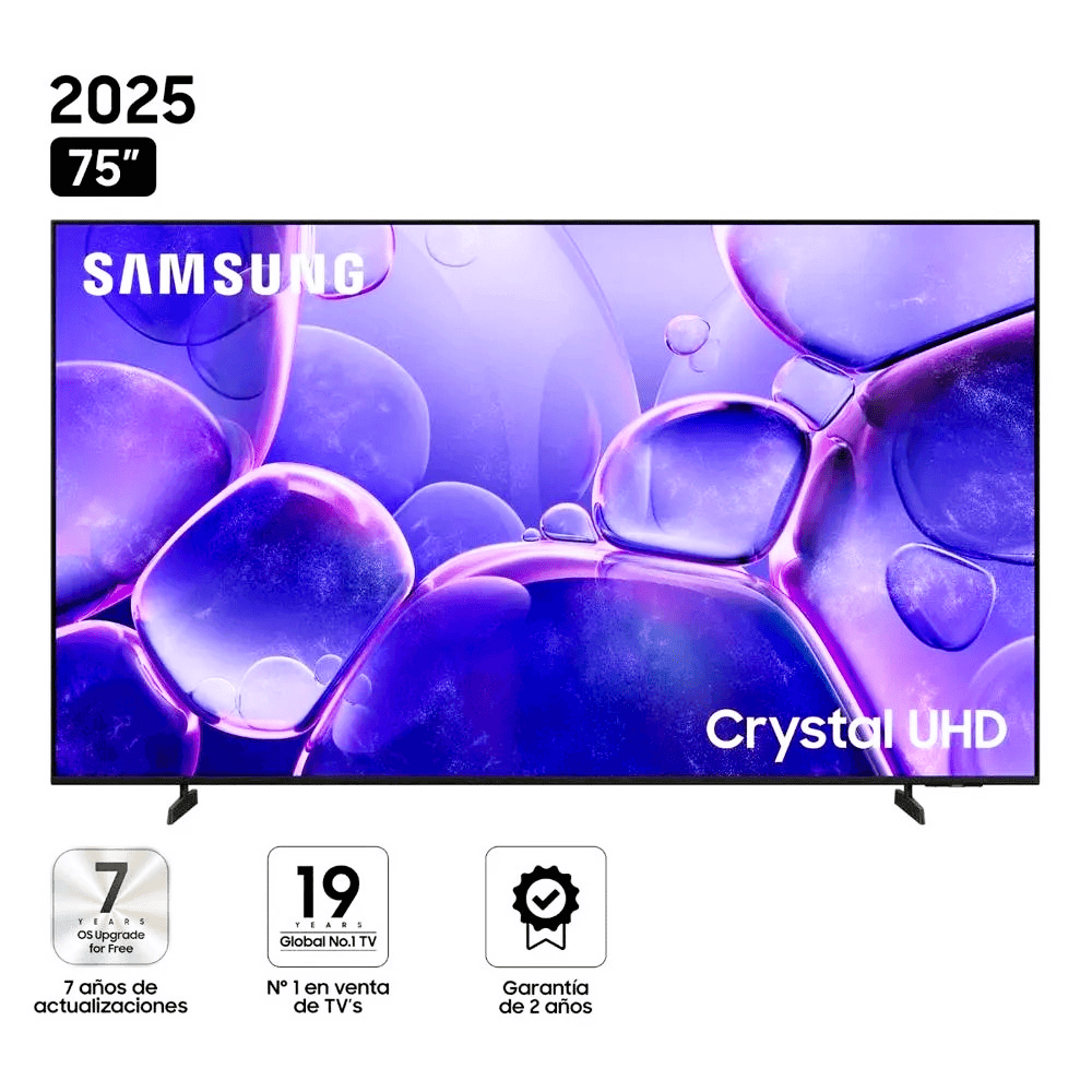 Televisor Samsung 75 Pulgadas Crystal UHD 4K TizenOs Smart TV UN75U8000FGXPE
