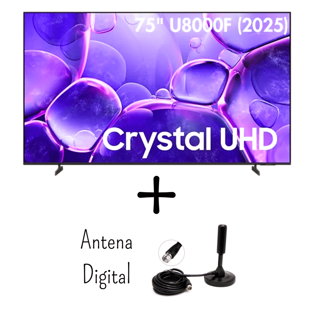 Televisor Samsung 75 Pulgadas Crystal UHD 4K TizenOs UN75U8000FGXPE - Antena Digital