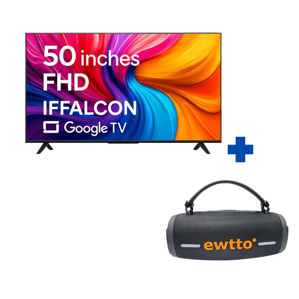 TV IFFALCON  50 Pulgadas FHD Google TV 50S55 - Parlante Inalámbrico EWTTO Extreme Bass ET-P1768B
