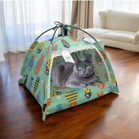 CASA CARPAS PARA MASCOTAS - TALLA M - VERDE AGUA