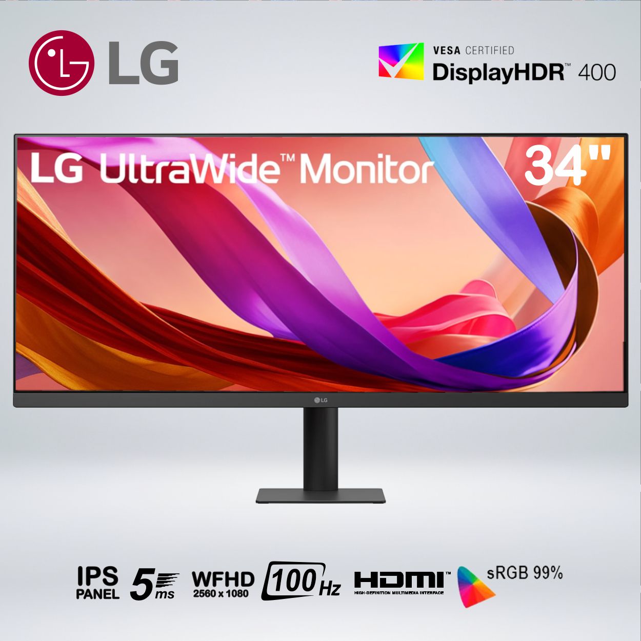 MONITOR LG ULTRAWIDE FULLHD 34 PULGADAS IPS 100hz 5ms HDR400 GAME