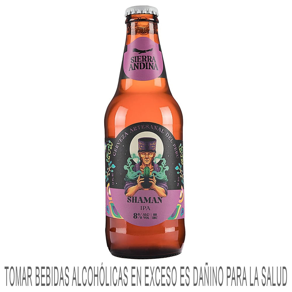 Cerveza SIERRA ANDINA Shaman IPA Botella 330ml